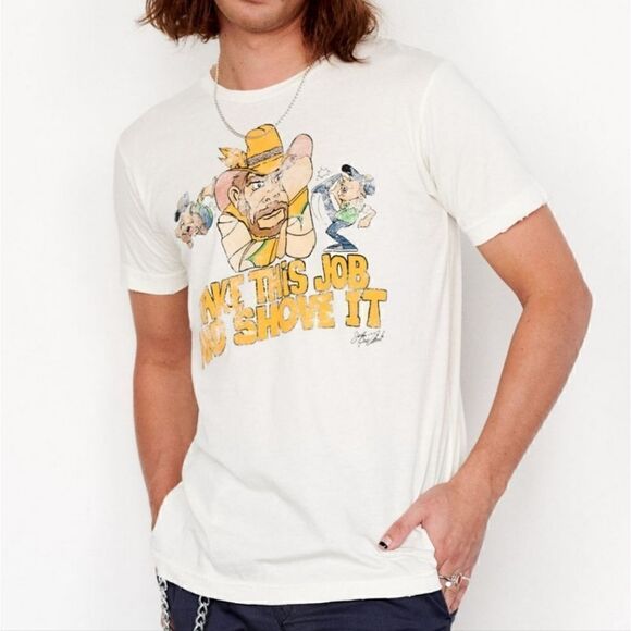 NWOT Midnight Rider Johnny Paycheck Take This Job & Shove It Unisex Tee Sz Large - Picture 3 of 10